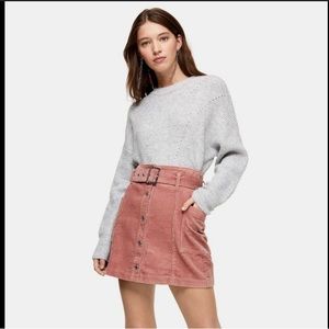 Bubblegum pink corduroy miniskirt size 6